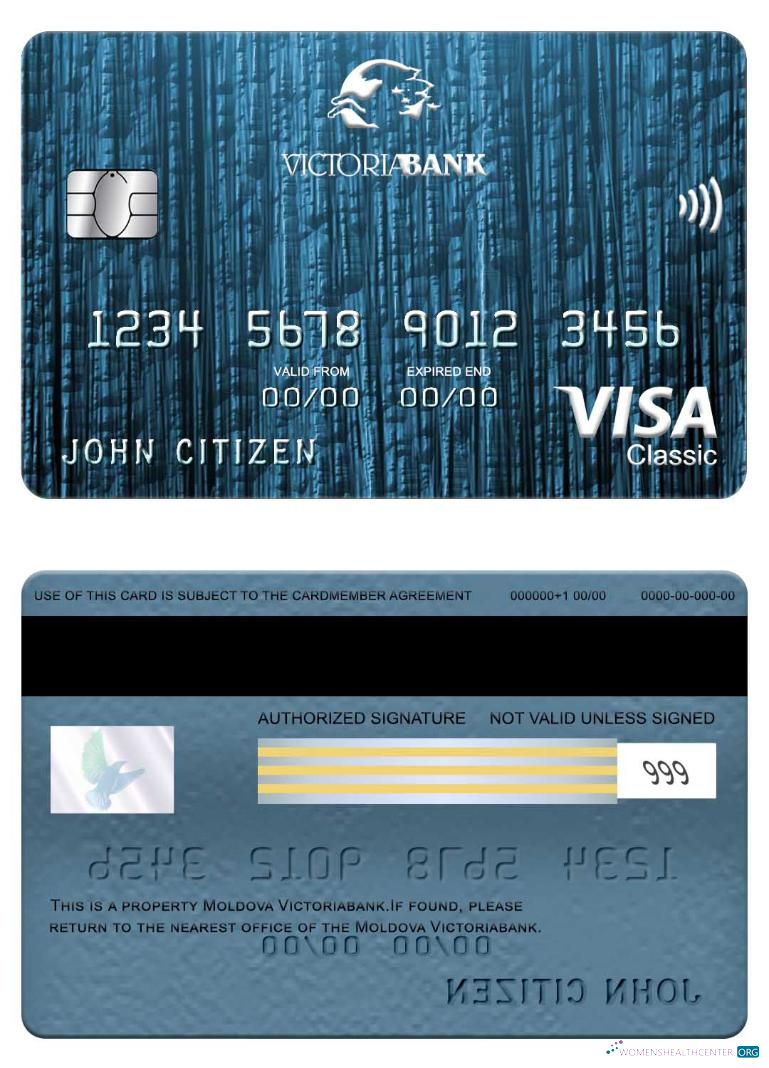Download Moldova Victoriabank visa classic card Photoshop template